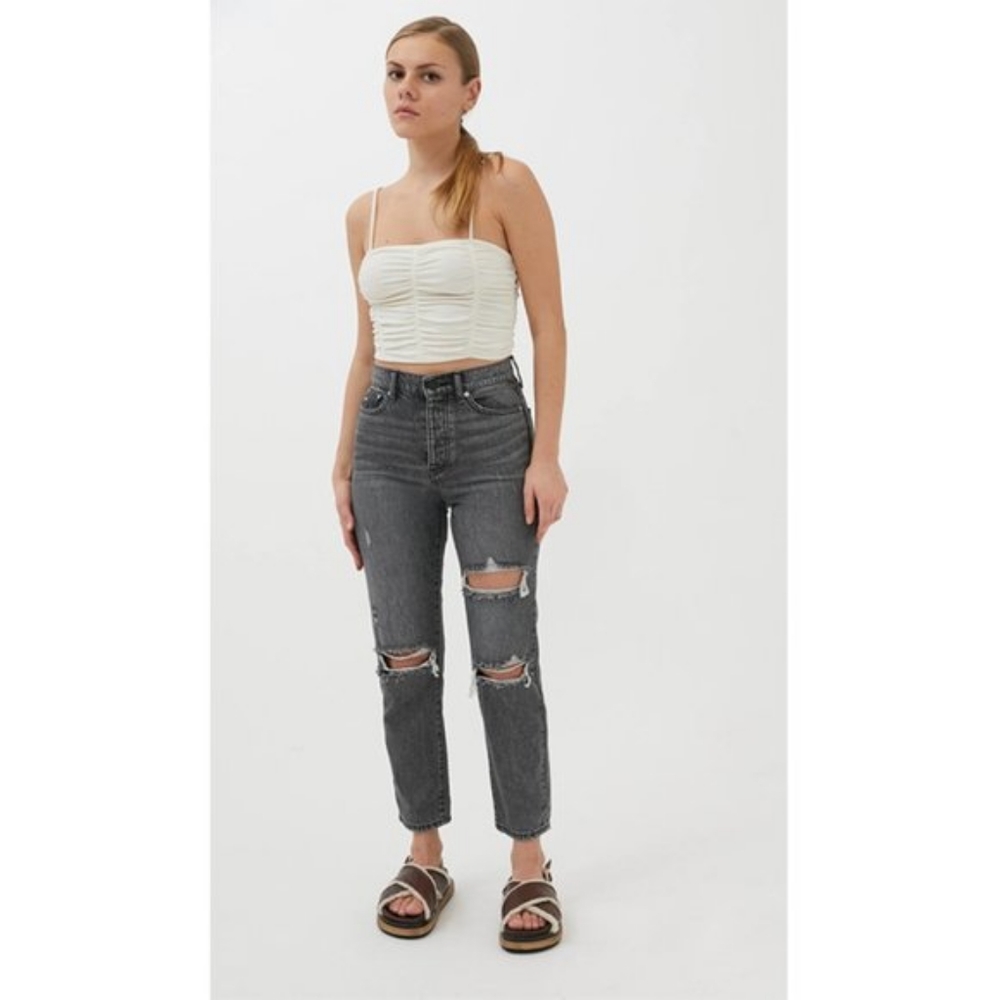 BDG Black Slim Straight Button Fly Jeans